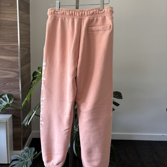 PALM ANGELS Pink Cotton Lounge Pants Garment-dyed French Terry NWT - Picture 5 of 11